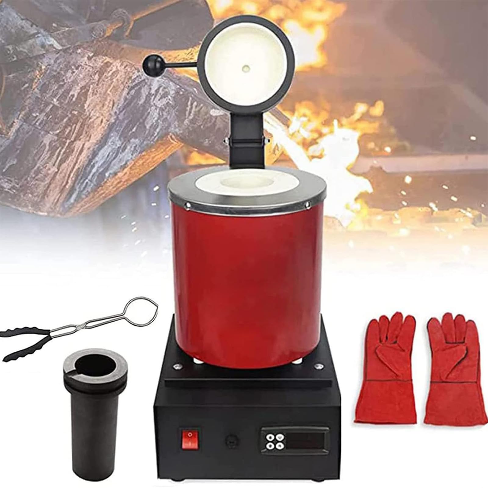 Horno de fusión para joyería y tratamiento térmico de metales hasta 1150 ℃