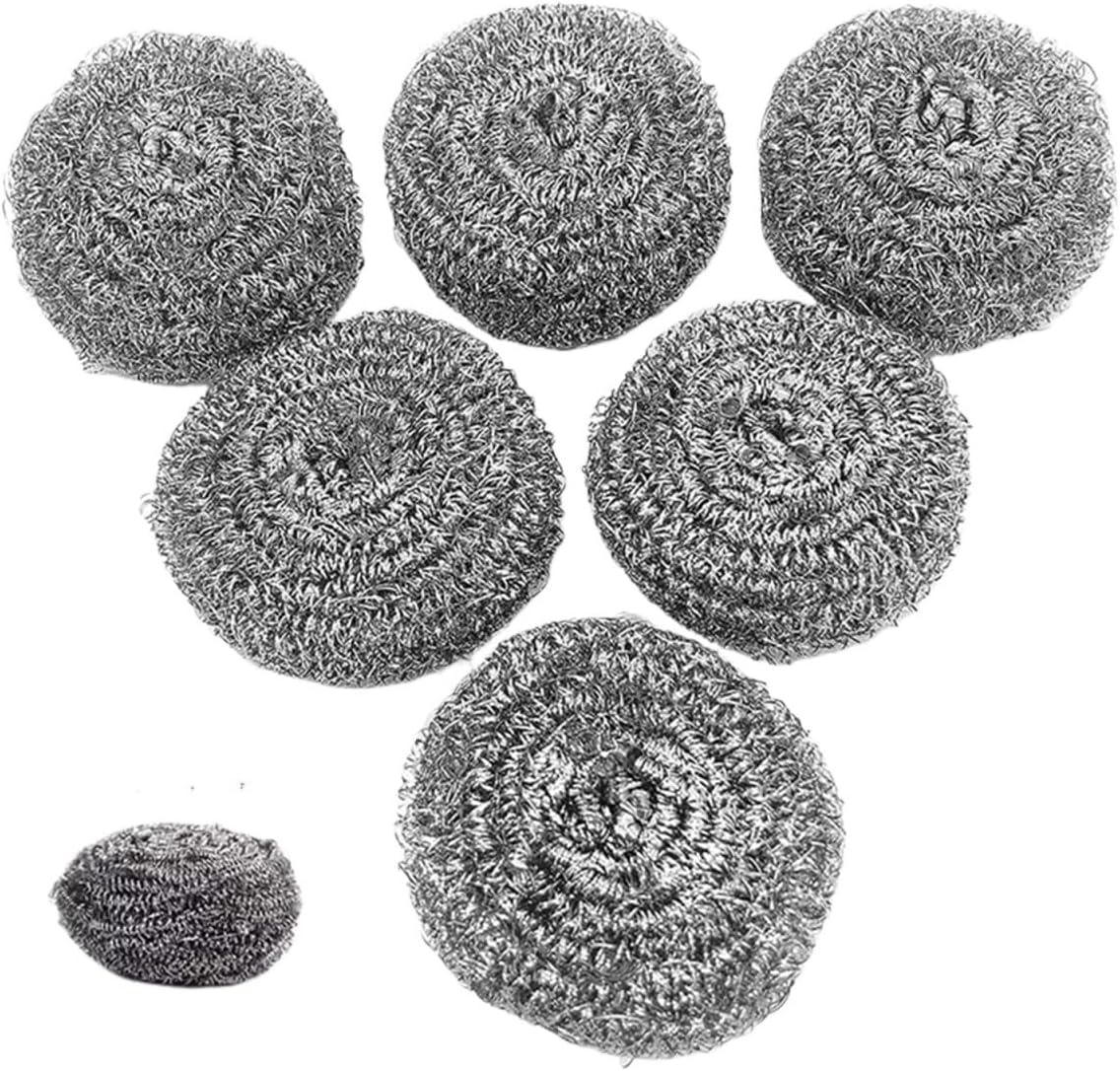 Stainless Steel Scourer 30 PCS Stainless Steel Scrubber, Scrubbing Scouring Pad, Steel Wool Scrubber for Kitchens, Bathroom and More Strong Resistance