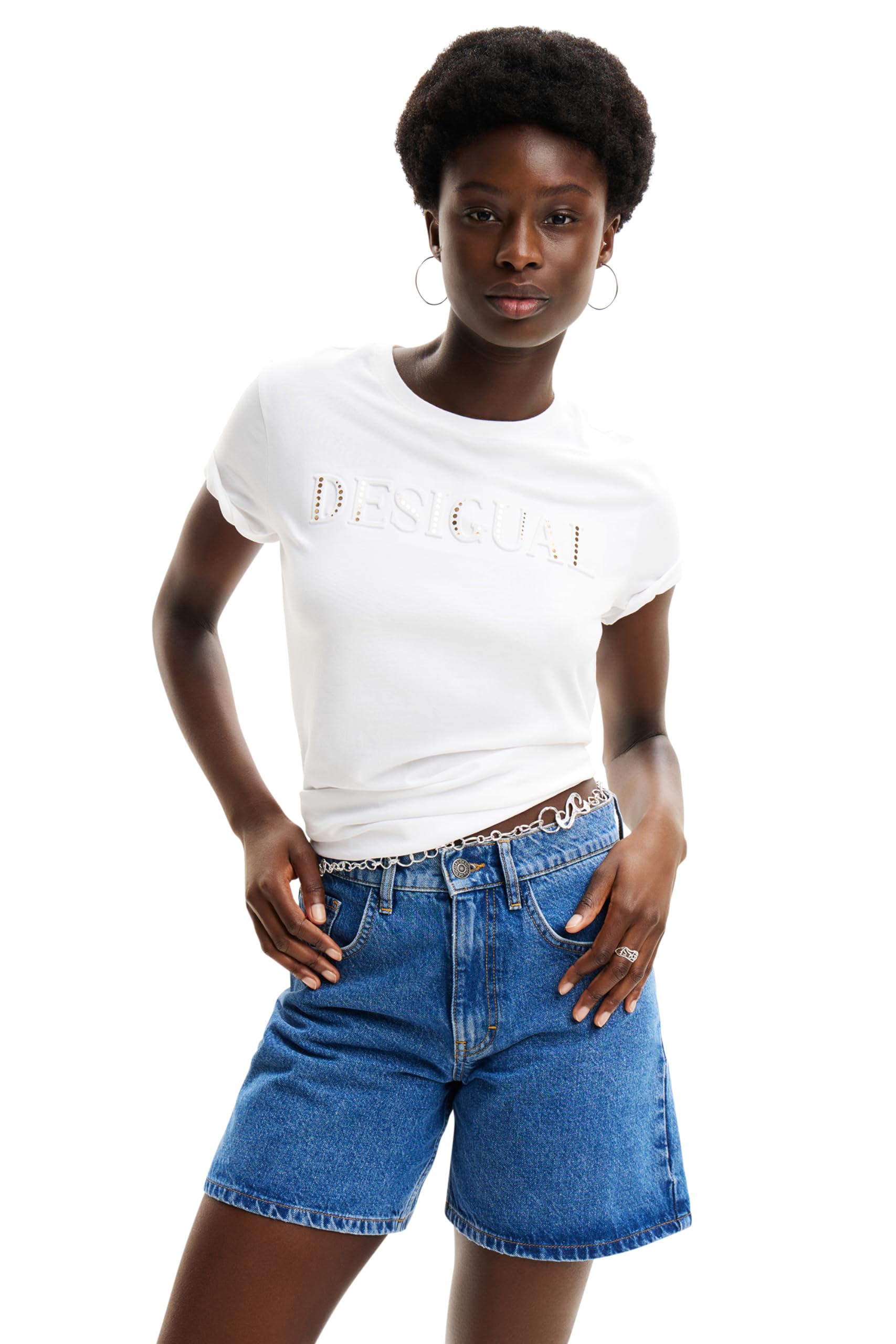Desigual Women's White Ts_dublin Blouse, Xl