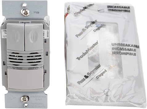 Watt Stopper PW-100-G PIR Wall Switch Occupancy Sensor, 120/277V, Grey