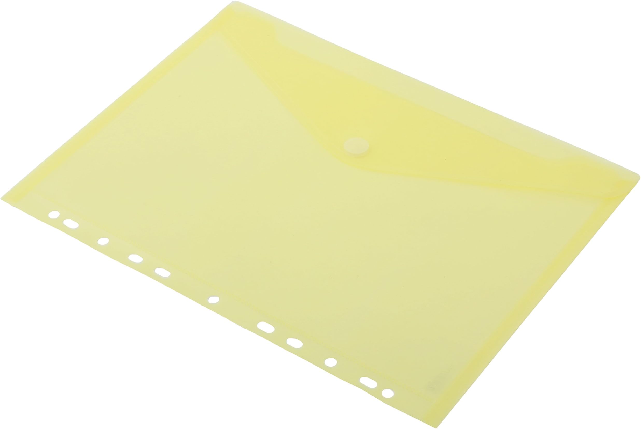 HF2 A4 Transparent Envelope Ring Binder with 11 Holes - Yellow