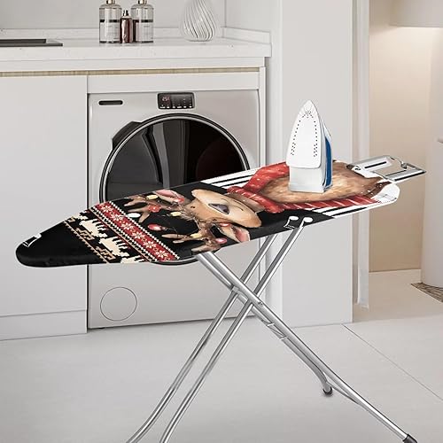 Miniatura 2 de Cubierta de tabla de hierro para tablas estándar, antiadherente, resistente a quemaduras y manchas, diseño de reno de Navidad, extra ancha, fácil