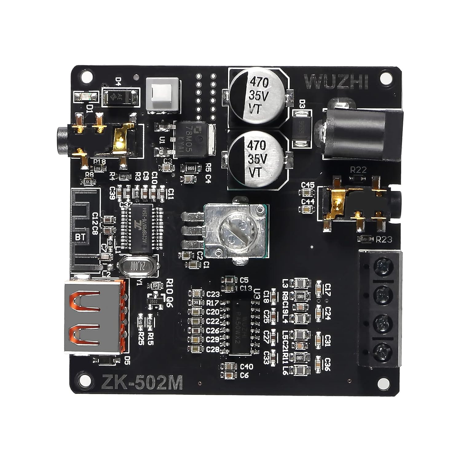 50Wx2 Bluetooth アンプ Mini 2.0 ステレオ 50W+50W デュアルチャンネル 出力 DC 12V AMP