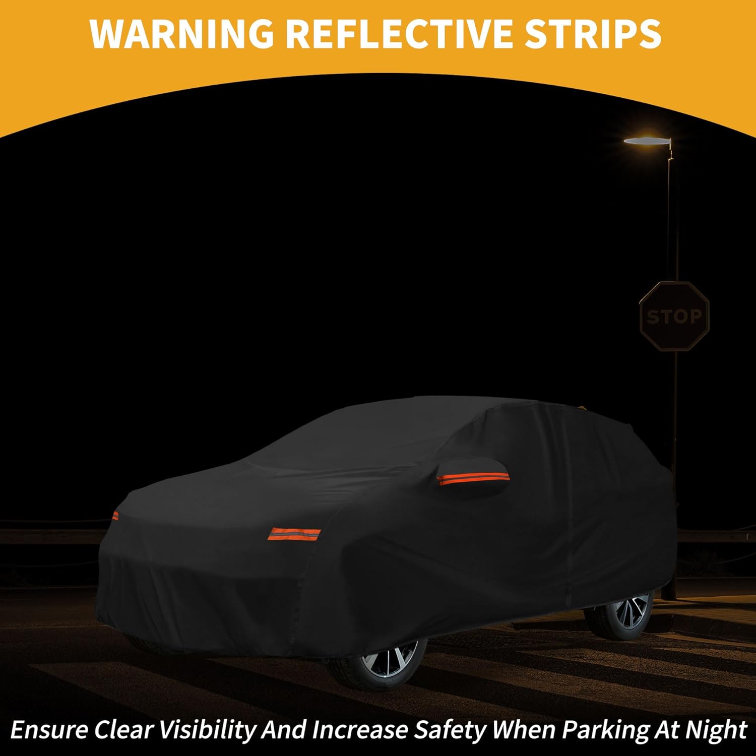 Car Cover Waterproof All Weather Sun Rain Protection Full Exterior Cover for Nissan X-Trail Black with Left Side Zippers