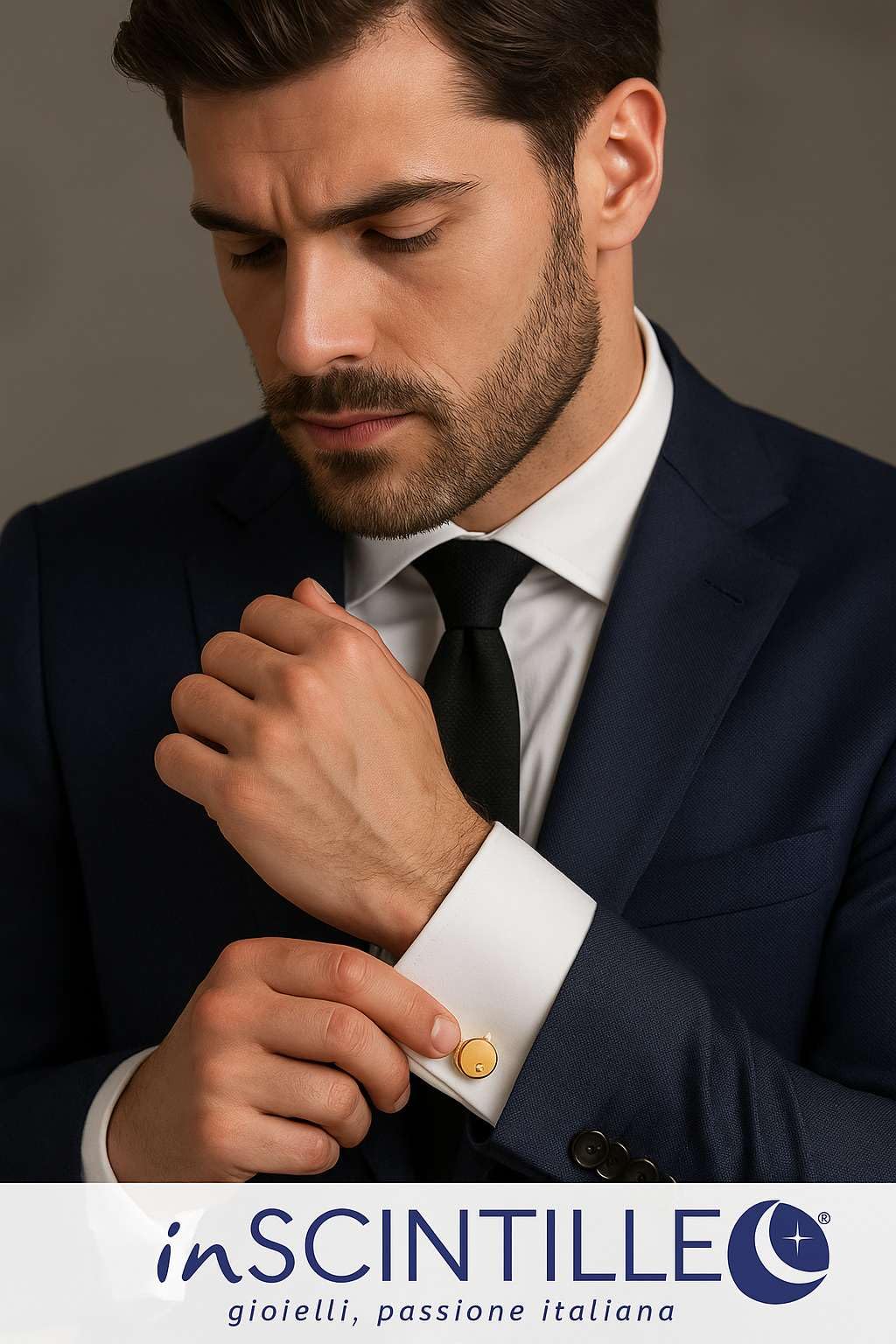 inSCINTILLE Gemelli Uomo Camicia in Acciaio Inossidabile – Eleganti per Matrimonio, Cerimonie e Ufficio – Confezione Regalo