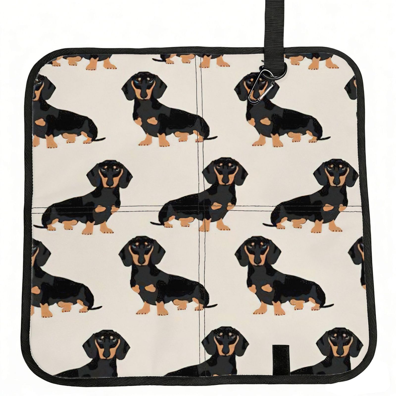 NImongt Dachshund Dog Print Portable Chair Pad Foldable Seat Cushion Outdoor Seating Office Picnic Camping