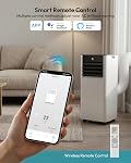 8000 BTU Portable Air Conditioner, AC Unit with Remote Control, 4-in-1 Smart Portable AC with Cooling, Dehumidifier, Fan, and Sleep Mode, with Window Mount Kit, for Apartment, Bedroom up to 250 Sq.Ft