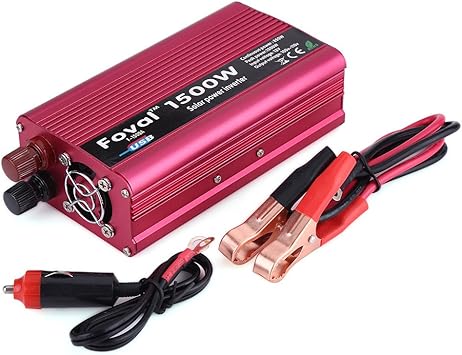 Amazon Com Power Converter 12v To 110v 1500w Car Power Inverter Dc 12v To 110v Ac Converter Usb Charger Adapter Worked Great For Hurricane Relief Automotive