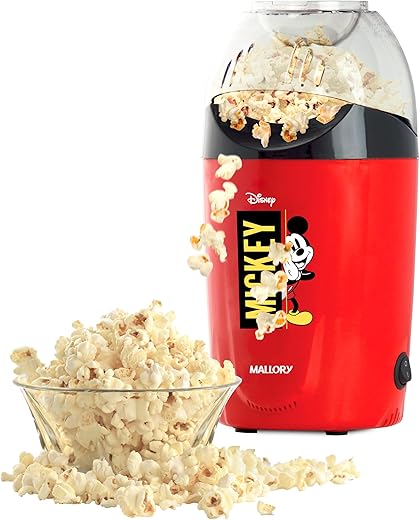 Pipoqueira Elétrica Mallory Disney Mickey -Pipocas sequinhas, livres de Óleo- 220V