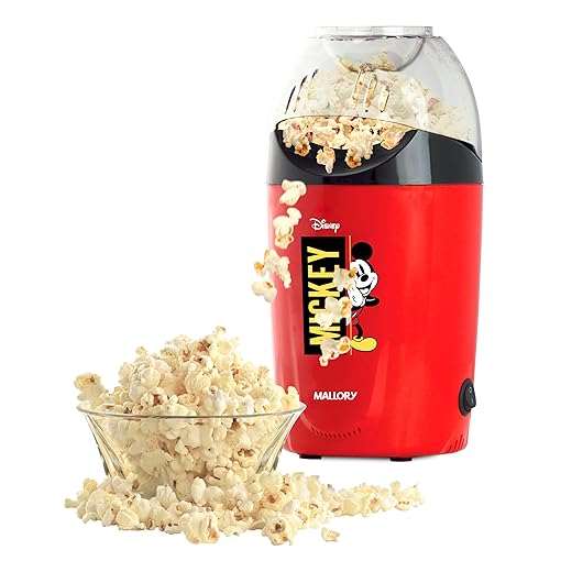 Pipoqueira Elétrica Mallory Disney Mickey -Pipocas sequinhas, livres de Óleo- 220V