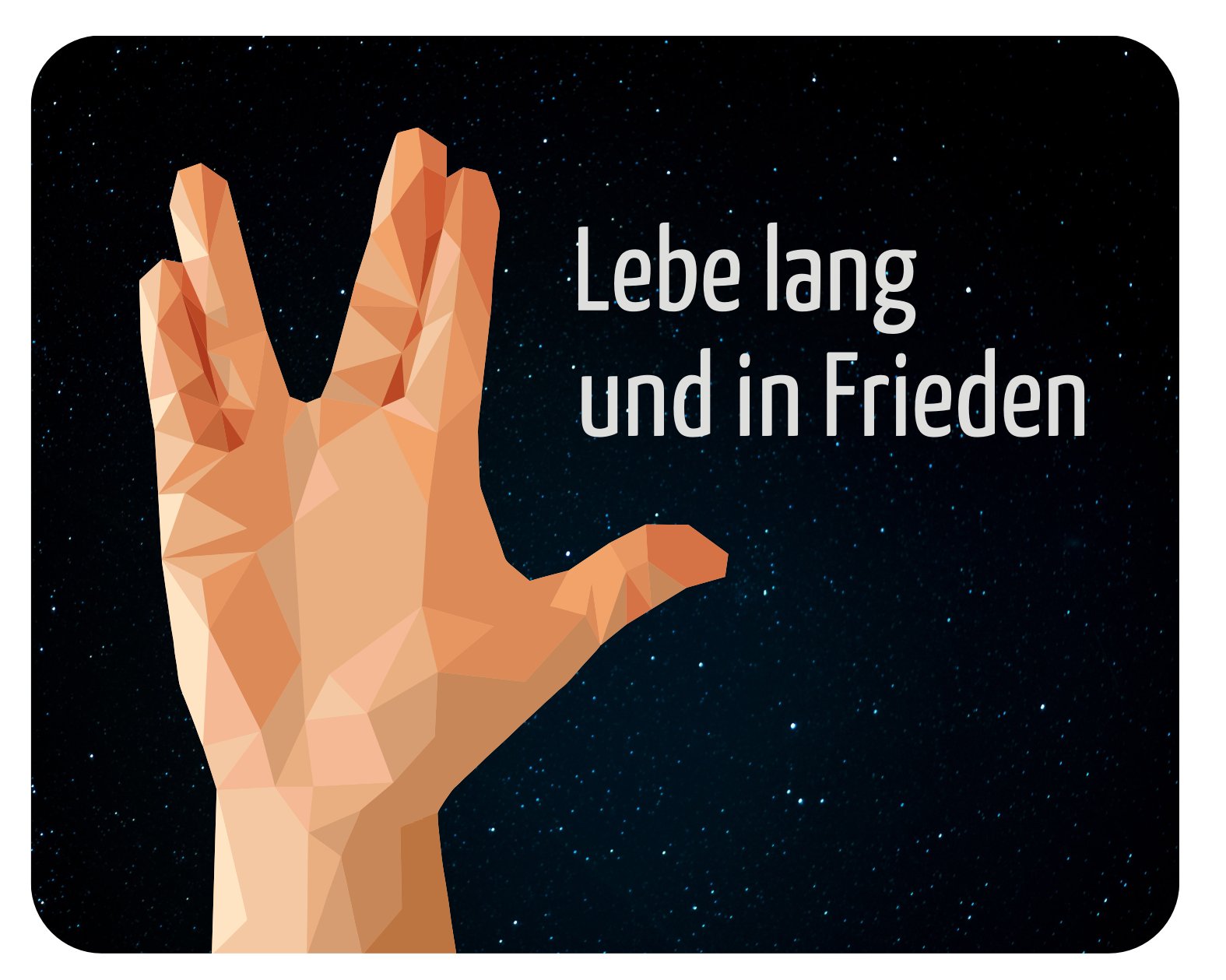 m. kern Mouse Mat Lebe Long, Colourful, 24.x19 cm