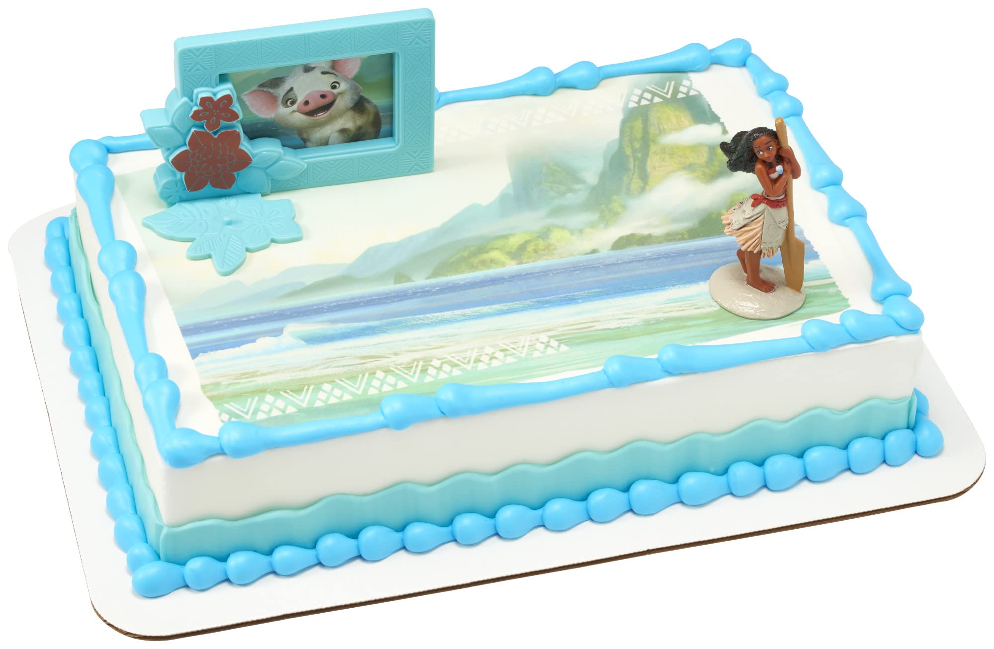 INACORN 49-Piece Island Adventure Cake Topper Set - Tropical Princess Decor For Girls' Birthday