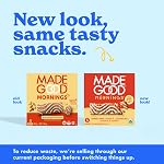 MadeGood Mornings Soft Baked Breakfast Bar, Cinnamon Bun, (30 Count x 30g) Organic and Delicious Snack Bars