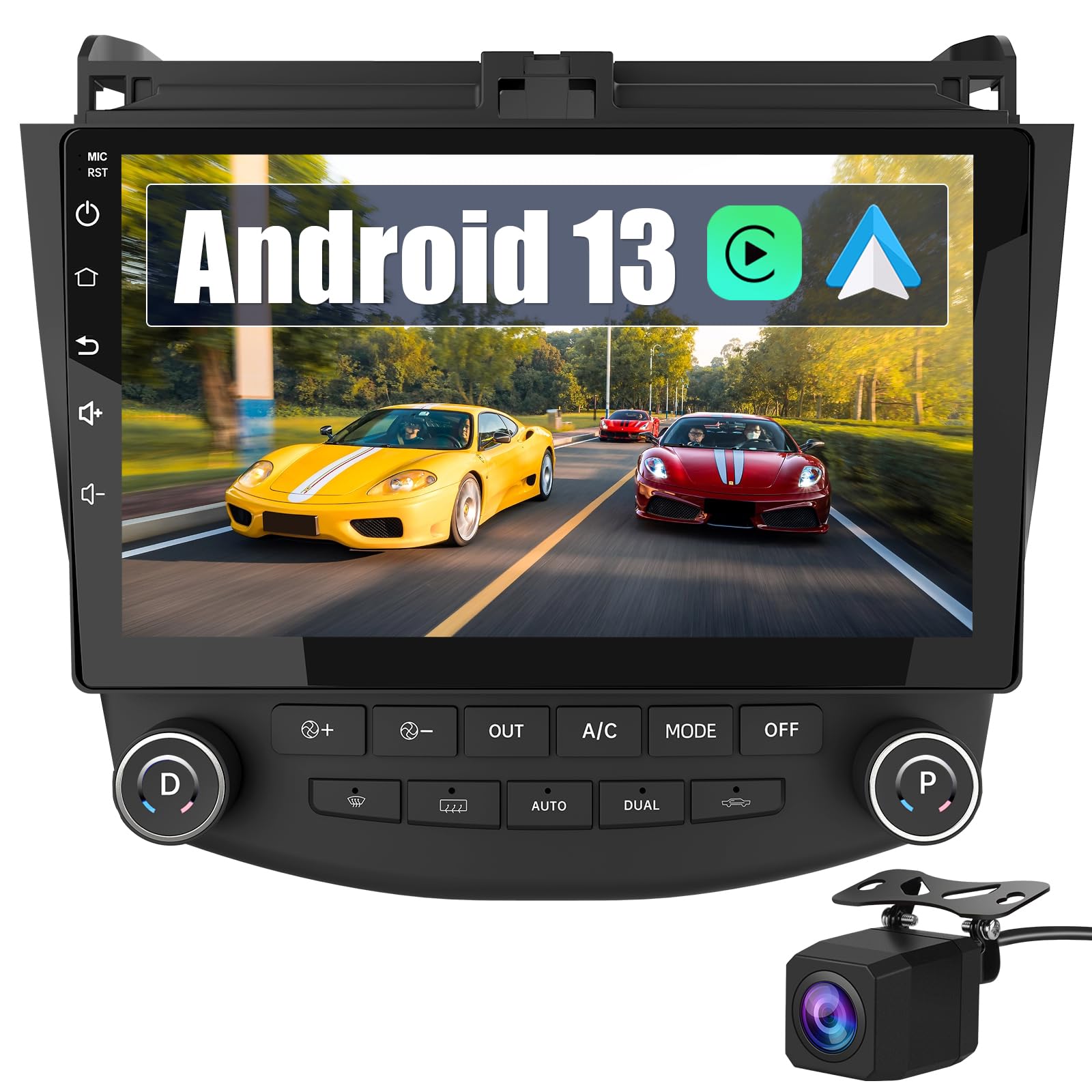 Junsun 2GB RAM 32GB ROM Android Radio Stereo for Honda Accord 2003-2007, Wireless CarPlay/Android Auto,GPS DSP RDS,Upgrade Bluetooth 5.0 WiFi 5G AM/FM Stereo with Backup Camera