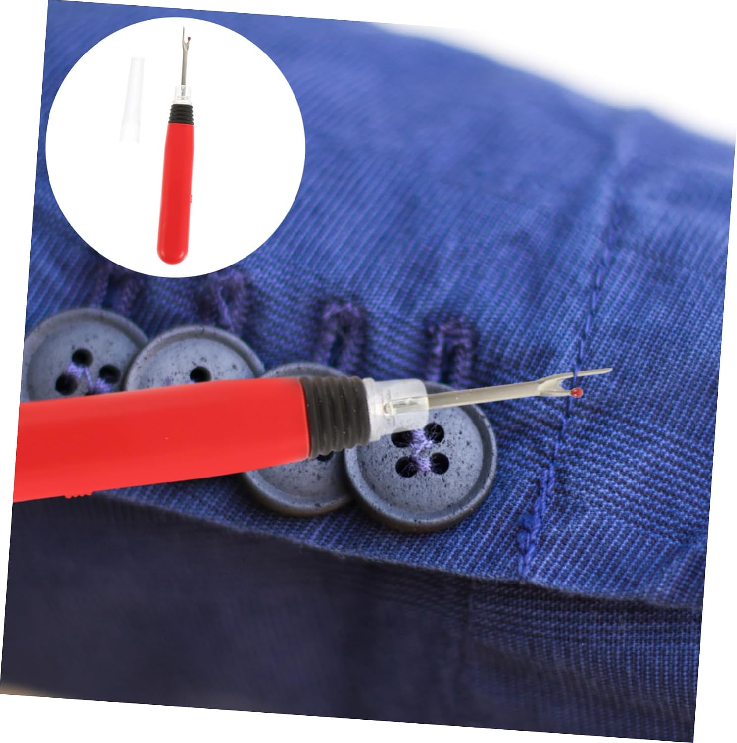 LED Handy Grip Sewing Tool Ergonomic Seam Ripper Threader with Lighting for Easy Embroidery and Crafting Mom and Grandma