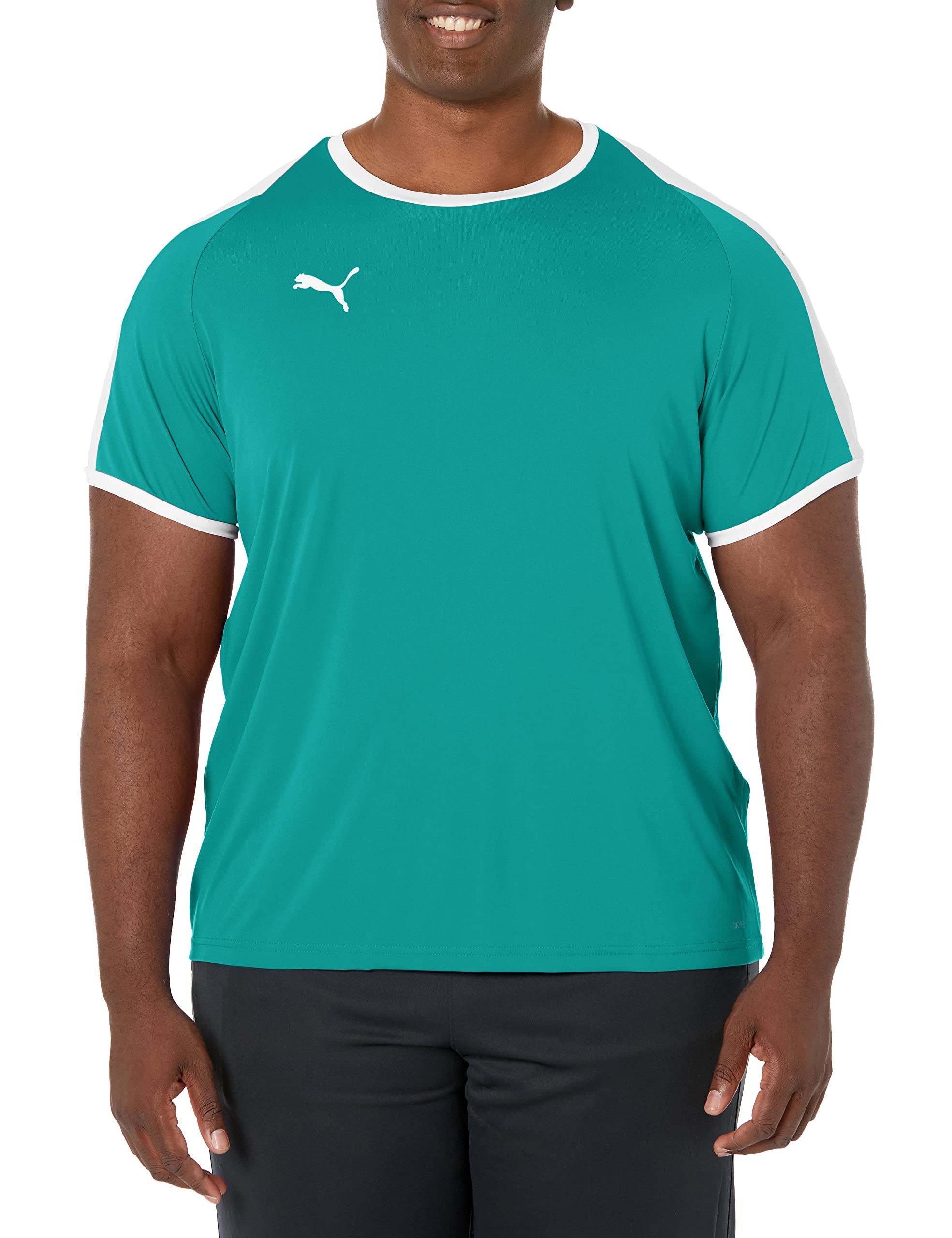 PUMA Men's Liga Jersey, Pepper Green/White, S