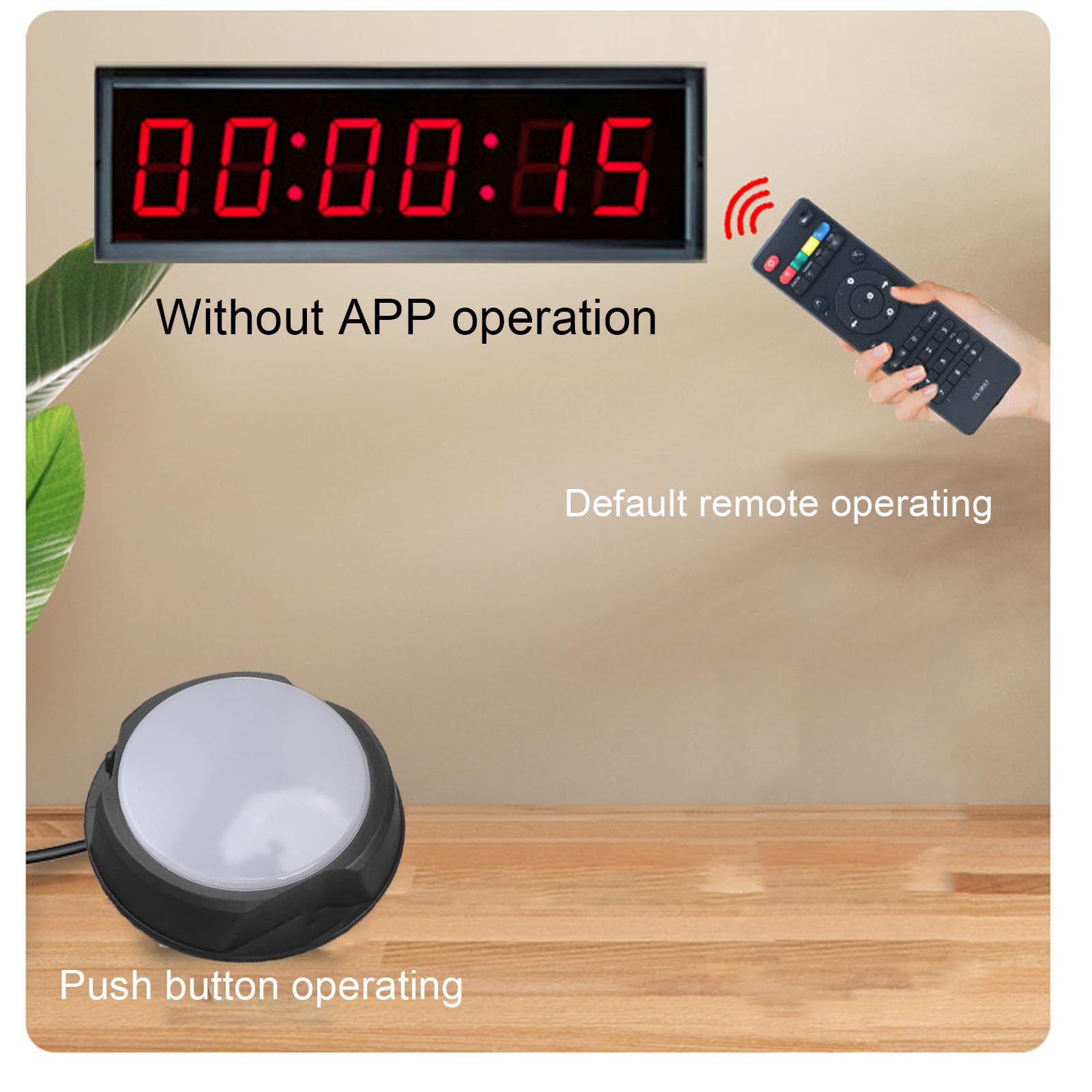 Temporizador de Gimnasio para Eventos de, 1,5 Pulgadas, 6 Dígitos, LED, Temporizador para Entrevistas, Exámenes, Estable y Preciso con Marco Aluminio Patentado, Pantalla Roja