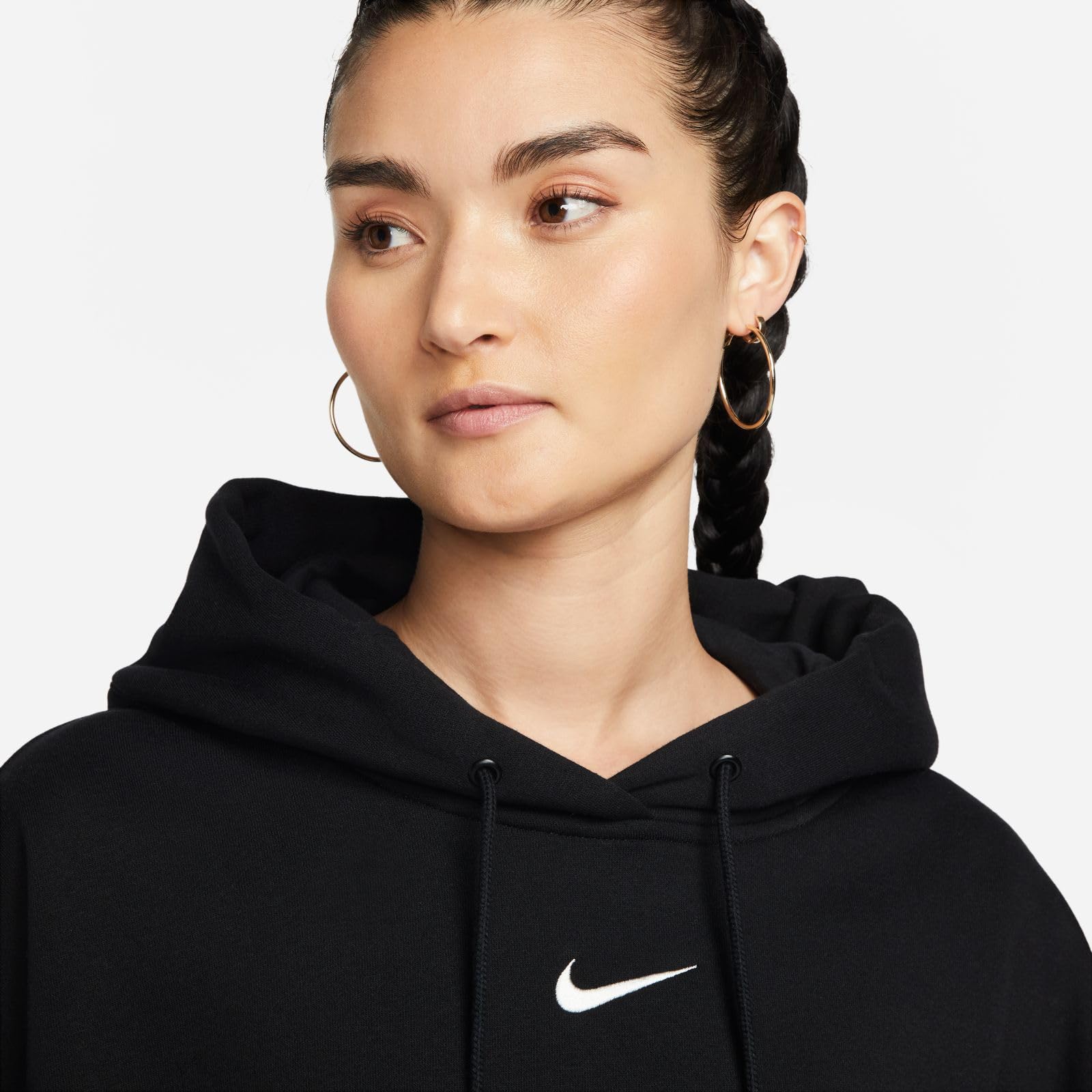 Nike W NSW Phnx FLC OOS Po Hoodie Maglia Lunga Donna (Pacco da 1)