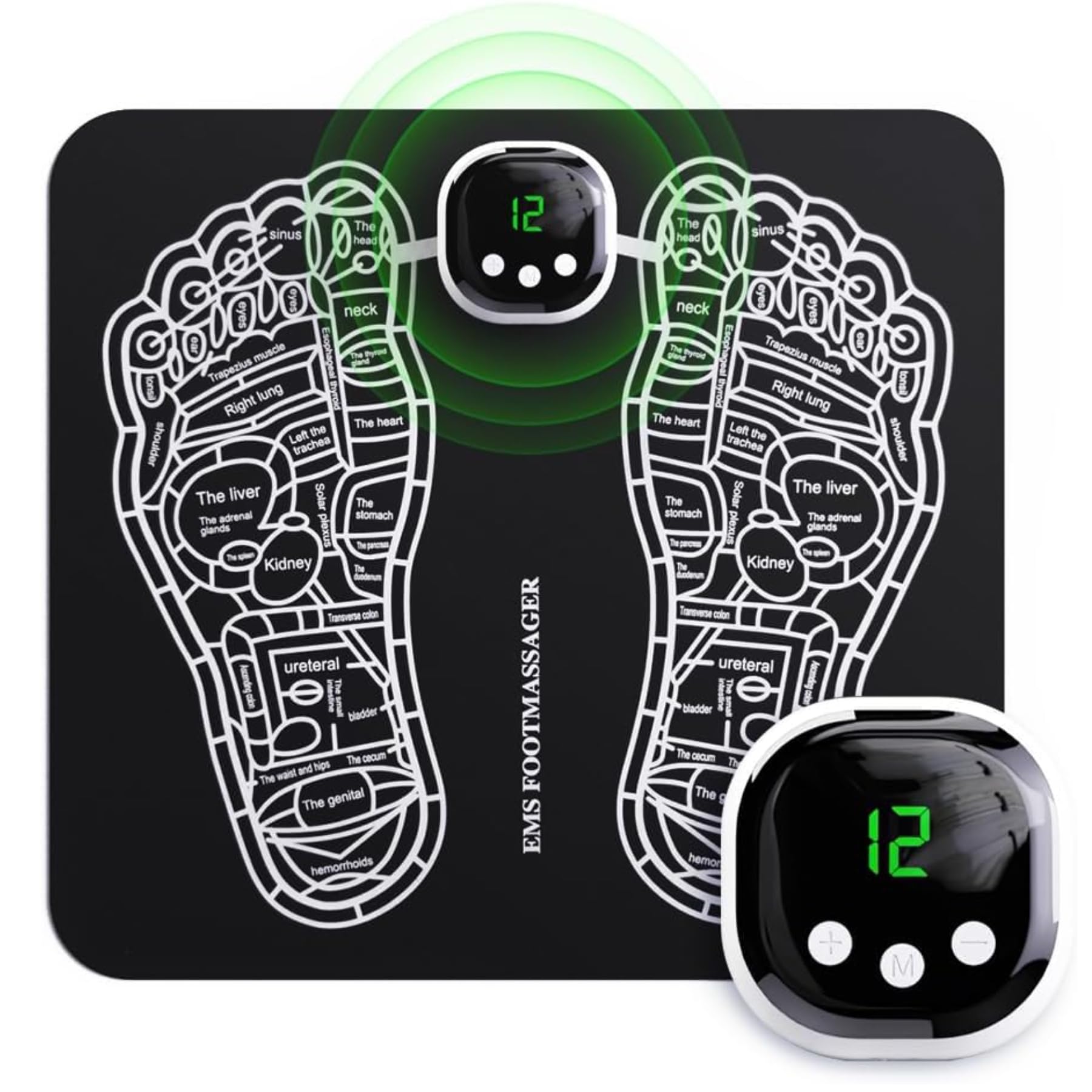 FILLBOSS EMS Foot Massager mat - Foot Massager Pad for Neuropathy and Pain Relief, Muscle Relaxation, Foldable Legs & Feet Massager - Transcutaneous Electronic Nerve Stimulator KTR-2401