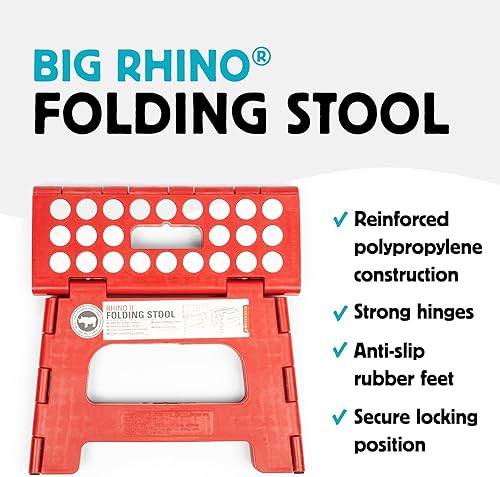 Miniatura 27 de Kikkerland Rhino II Taburete., Plástico, Blanco Blanco,Verde,Rojo -,Negro -