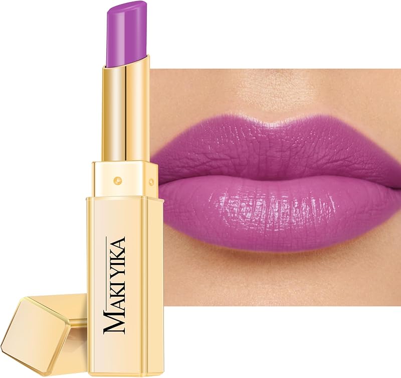 MAKI YIKA Moisture Purple Lipstick for Women Hydrate Tinted Lip Balm | Sheer Purple Lipstick for Dry Cracked Lips Glossy Lip Tinted for Christmas,MA065 Lavender