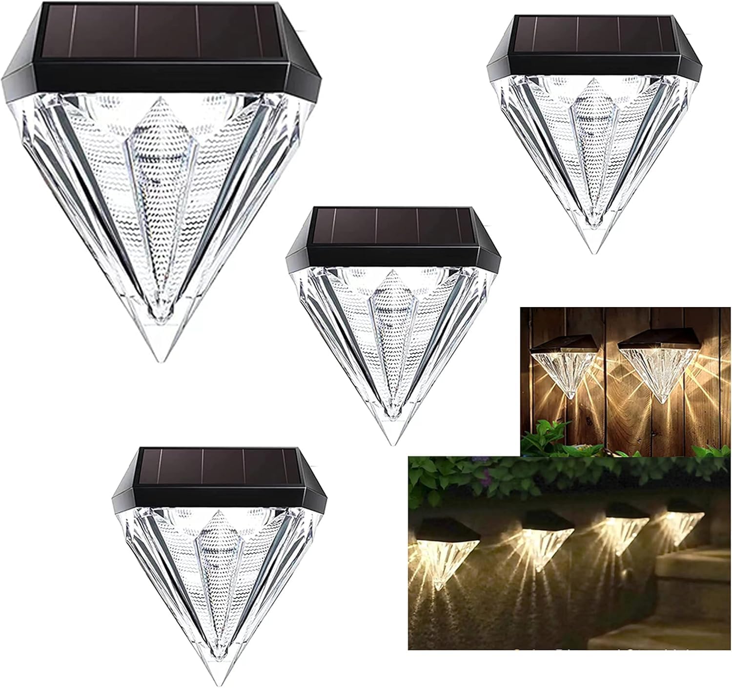 Onpoint Solar Lights for Home & Outdoor, Diamond Design & Wireless Lights Fixture, Auto Chargable with Motion Sensor Exterior LED Sconce, Waterproof & Security Lights for Garden (Pack of 3, Yellow) (B0DDT5CRWP) Amazon Price History, Amazon Price Tracker
