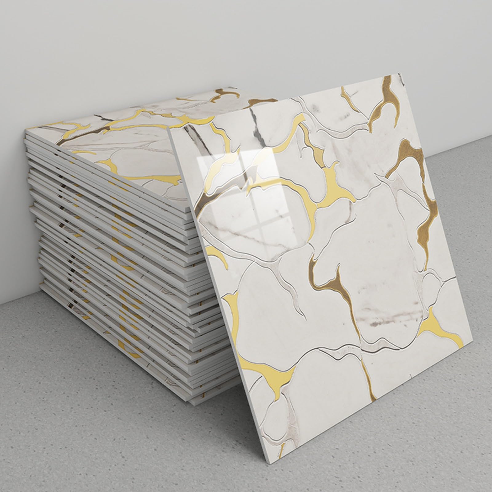 Marble Tile Stickers, Peel and Stick Marble Backsplash Tiles, 30x30cm, Pack of 30
