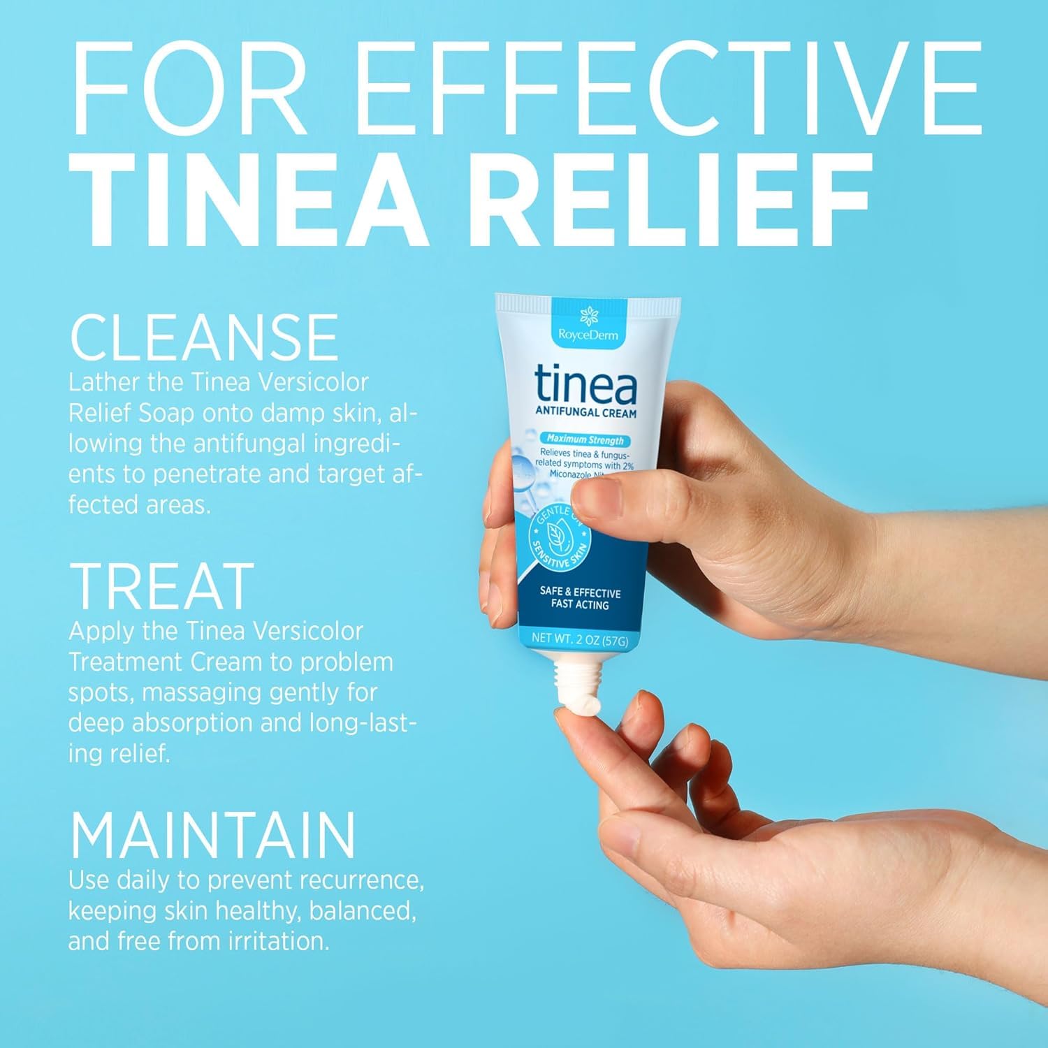 Tinea Versicolor Relief Cream & Soap: Klinisch bewährte Behandlung für Tinea Versicolor, Fußpilz, Ringwurm und Pilzhauterkrankungen – beruhigt, reinigt und stellt die Hautgesundheit wieder her (NEU)
