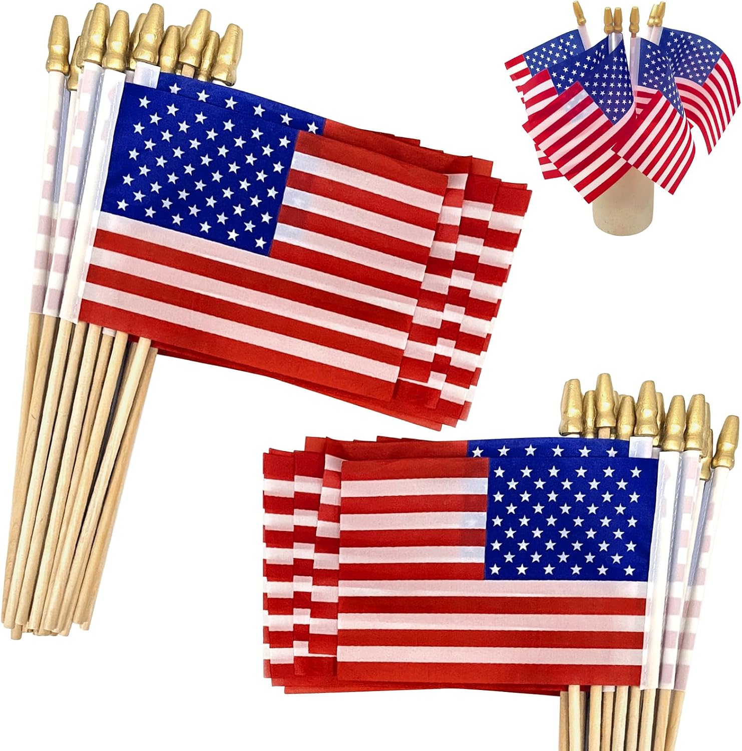 40% off TURNMEON 24 Pack Small American Stick Flags
