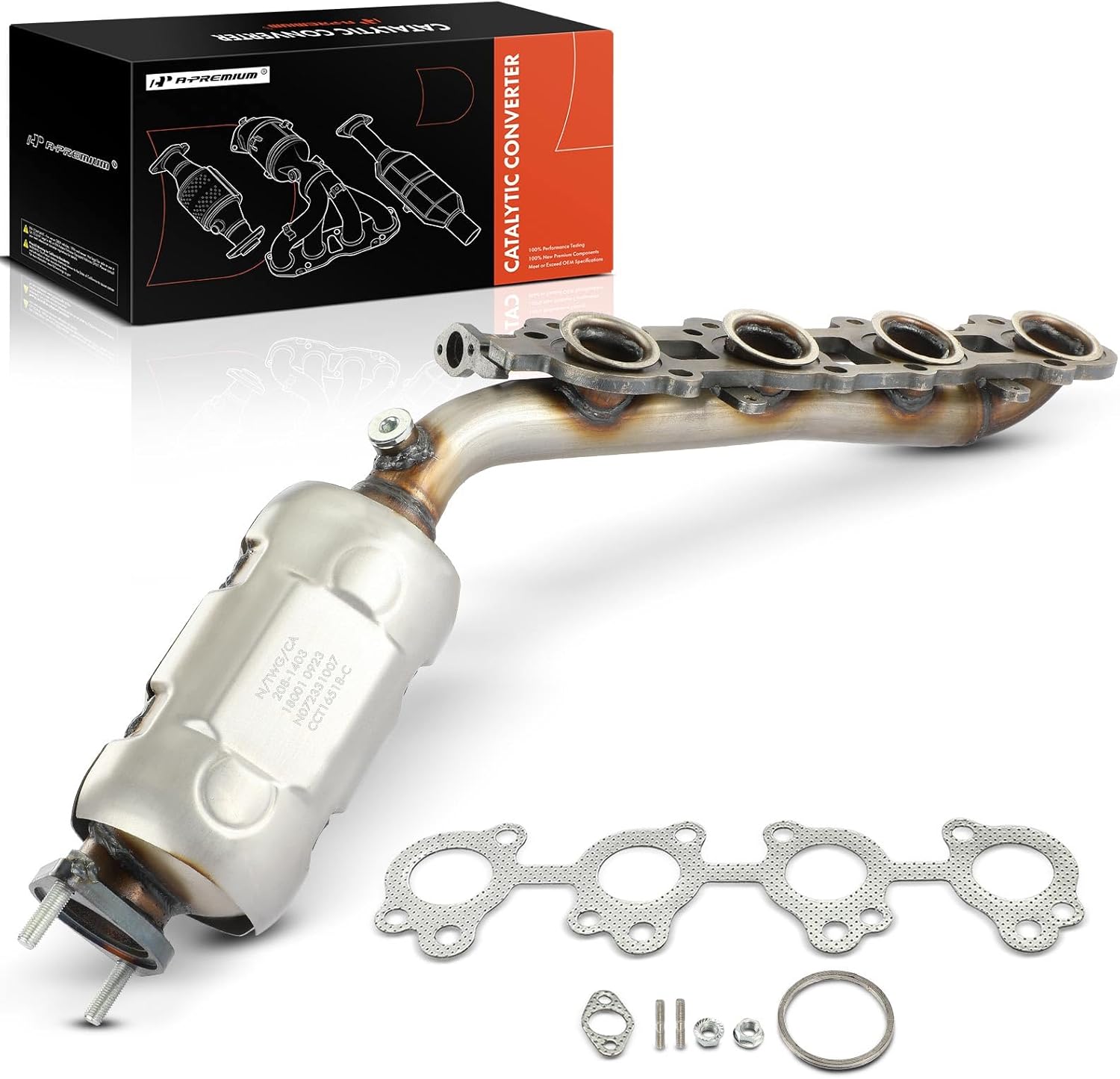 A-Premium Left Exhaust Manifold Catalytic Converter Kit Direct-Fit Compatible with Toyota 4Runner 2005-2009 & Lexus GX470 2005-2009, 4.7L, EPA Compliant, Replace# 1715050050