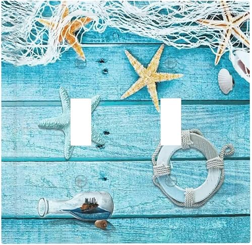 Vista 20 de Placa de pared con interruptor de luz de doble interruptor de pared para niños, diseño de dinosaurio, galaxia, espacio exterior, planeta, nebulosa