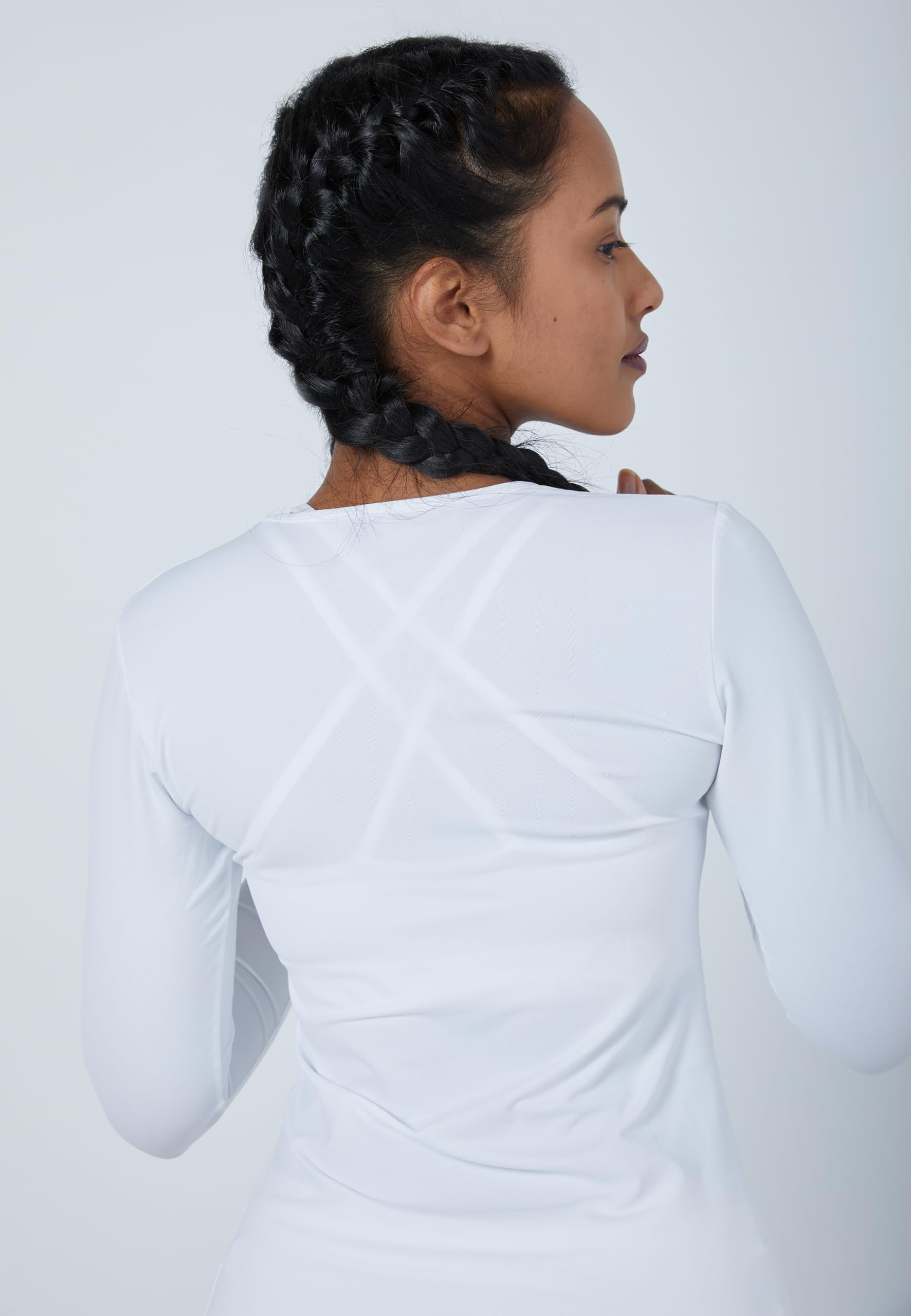 Sportkind Mädchen & Damen Tennis, Padel, Running, Langarmshirt UV-Sonnenschutz UPF 50+, atmungsaktiv