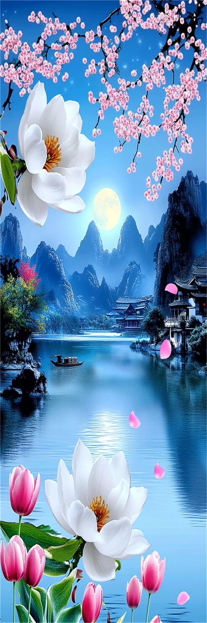 Diamond Painting paesaggio, Diamond Painting Kit Completo, 40x150cm qw2-43