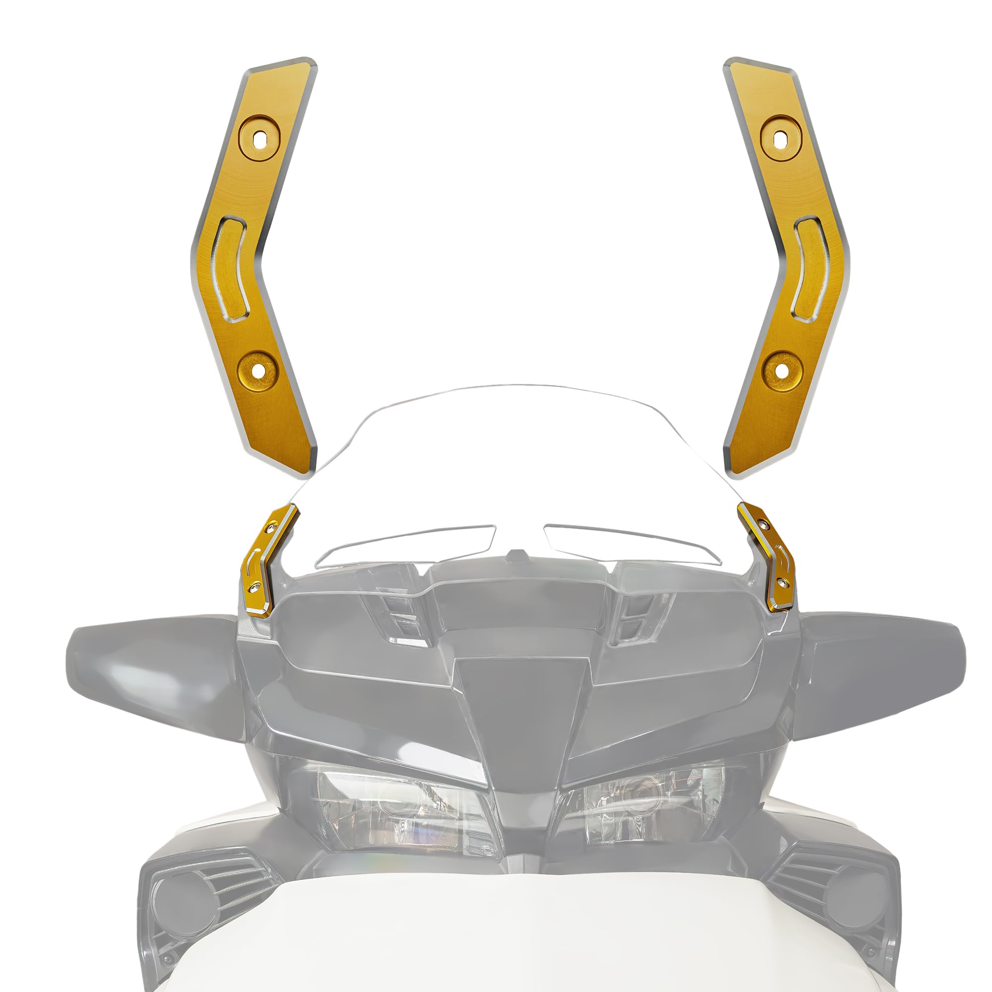 F3 Aluminum Windshield Molding Decor Trim Kit,Windscreen Stabilizer Protector for Can Am Spyder F3-L/F3-T 2016-2025 Models Accessories (Golden Style)