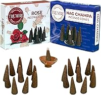 Vista 318 de TRUMIRI Incense Cones - Combo Pack of 20 Cone Incense - 10 Nag Champa + 10 Palo Santo - Insence Cones - Incense Cones Scented - Cone Incense Scents