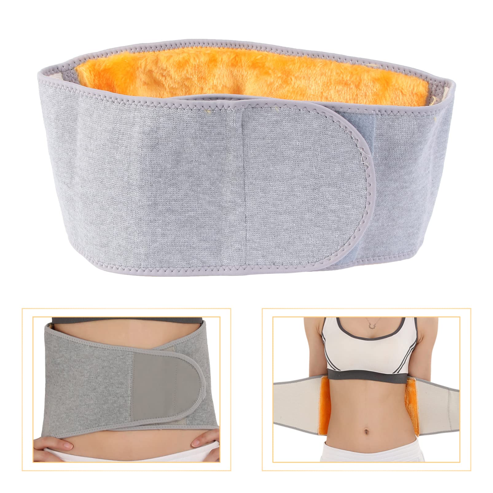 Kidney Warmer Women Men: Winter Abdomen Waist Supports Men Women Winter Thicken Thermal Plush Waist Warmer Lumbar Supports Kidney Warmer Band Lumbar Back Belt Wrap L