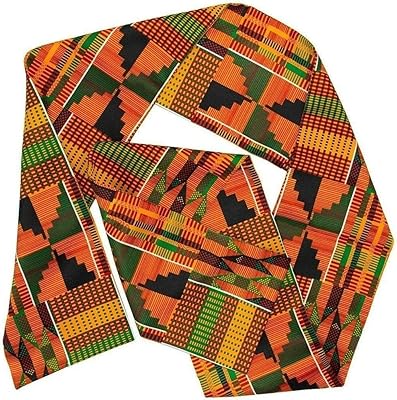 Vittorio Farina African Kente Print Scarf/Stole/Sash (Kente #3)