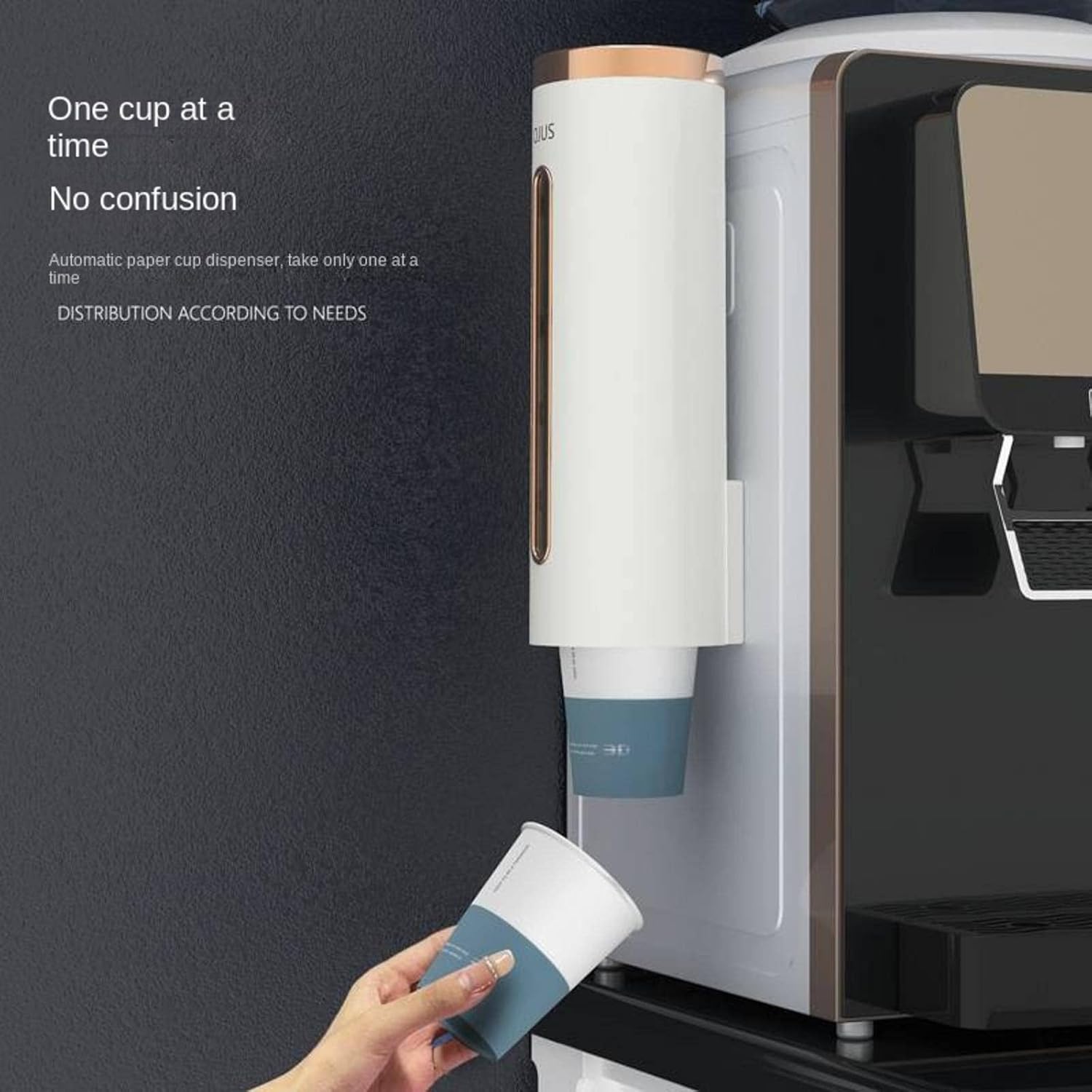 Paper Cup Holder Wall-Mounted Drinking Cup Storage Rack Cup Puller Automatic Cup Dispenser Water Dispenser Storage Paper Cup Holder image 3