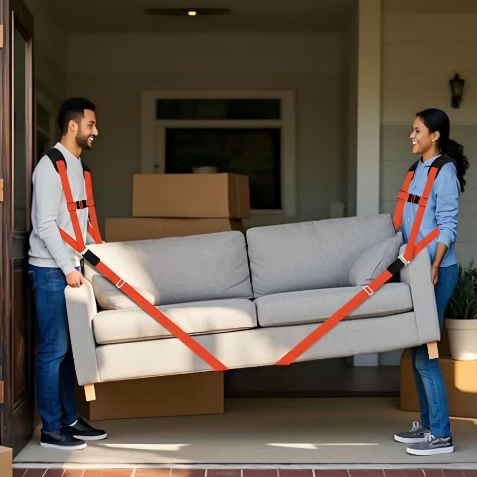Ytonet Sangles de Déménagement - Sangle de Levage, Sangles de Manutention | pour 2 déménageurs - Déplacer et soulever des Meubles, des appareils électroménagers, des Objets Lourds Plus Facilement