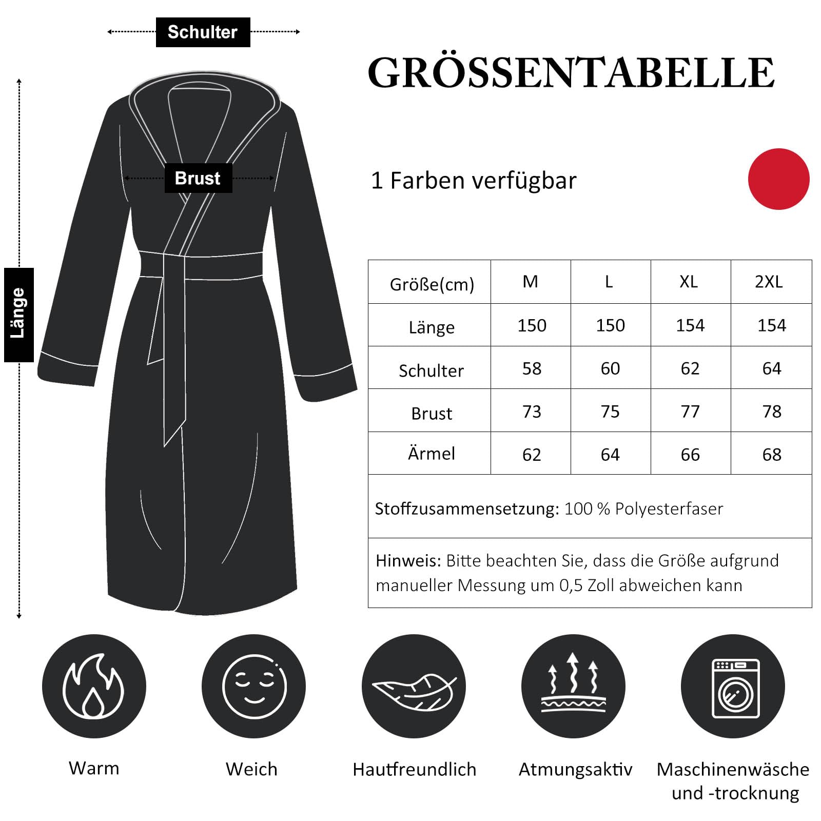 PUTUO Lang Flauschig Bademantel für Herren: Winter Morgenmantel mit Kapuze - Weiche warme Fleece Bademäntel - Extra Langer flauschiger Plüsch Hausmantel für Männer