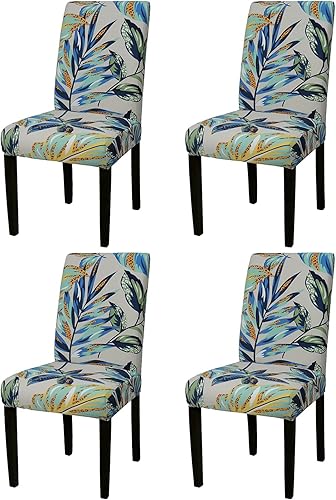 Miniatura 18 de Fundas elásticas para sillas de comedor, extraíbles y lavables, protector de asiento funda para silla Parson para comedor, fiesta, banquete, hotel,