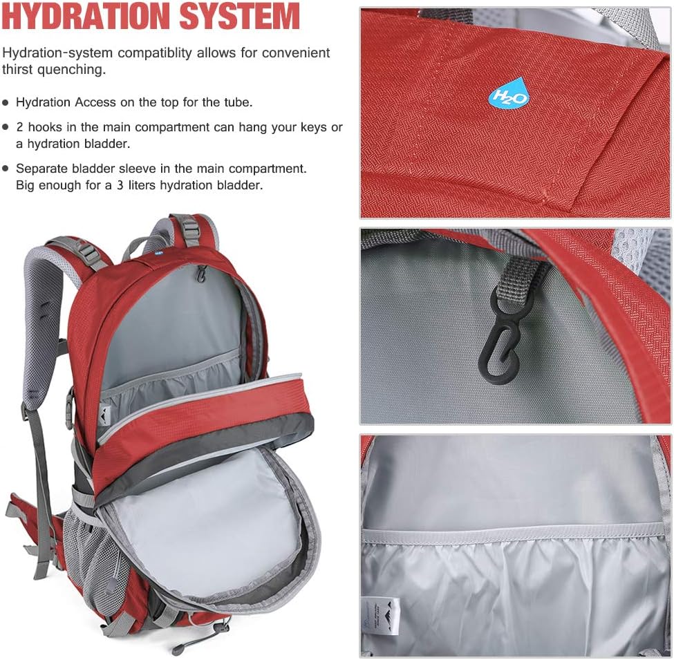 MOUNTAINTOP 40 Liter Hiking Backpack/Camping Backpck/Travel Daypack for Outdoor Climbing