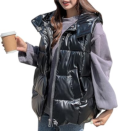 plus size shiny puffer jacket