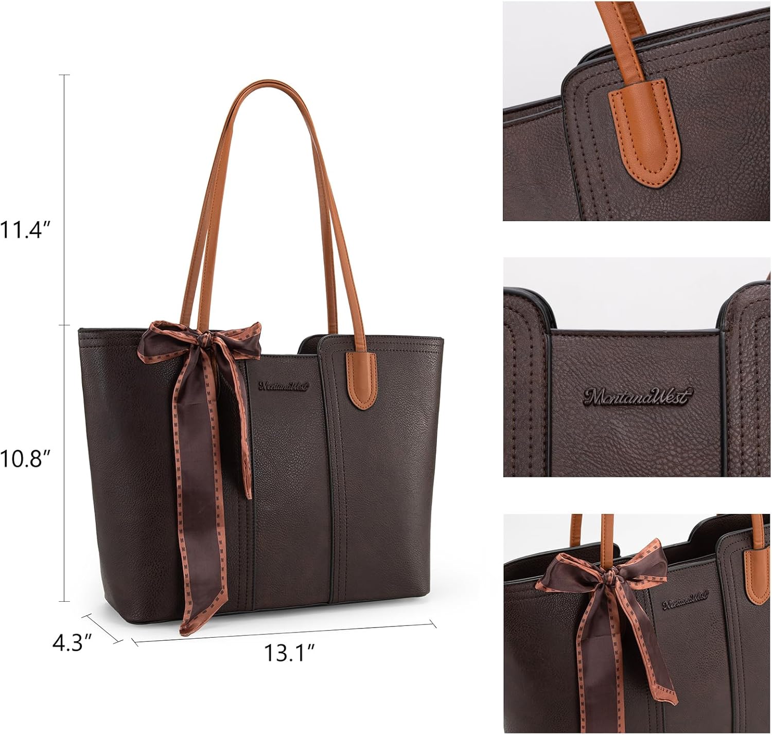 Montana West Tote Bags for Women Medium Top Handle Satchel Purses - Image 4