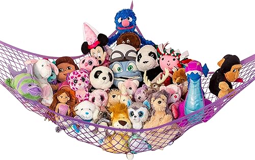 Miniatura 39 de Almacenamiento para animales de peluche "Stuffie Party Hammock" Blanco,Negro,Gris,Verde,Azul claro,Morado