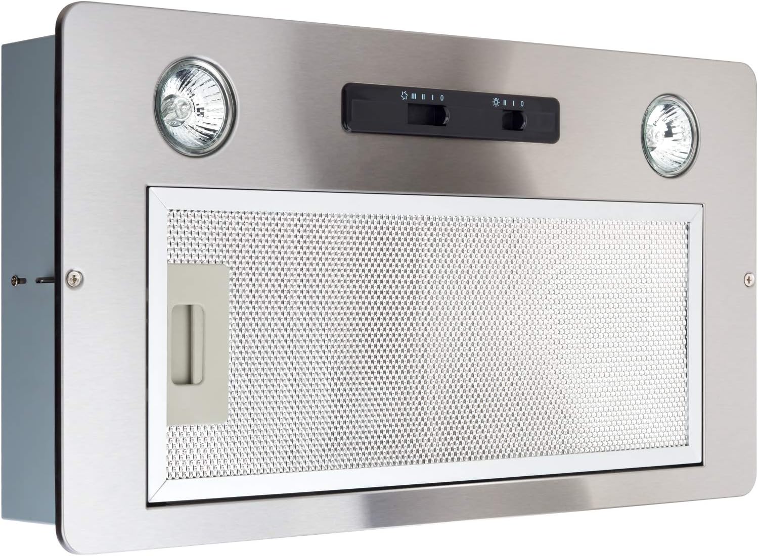 Miseno MH80120AS 150-390 CFM 20 Inch 3-Speed Ultra Quiet Range Hood Insert with Halogen Lighting - Stainless Steel