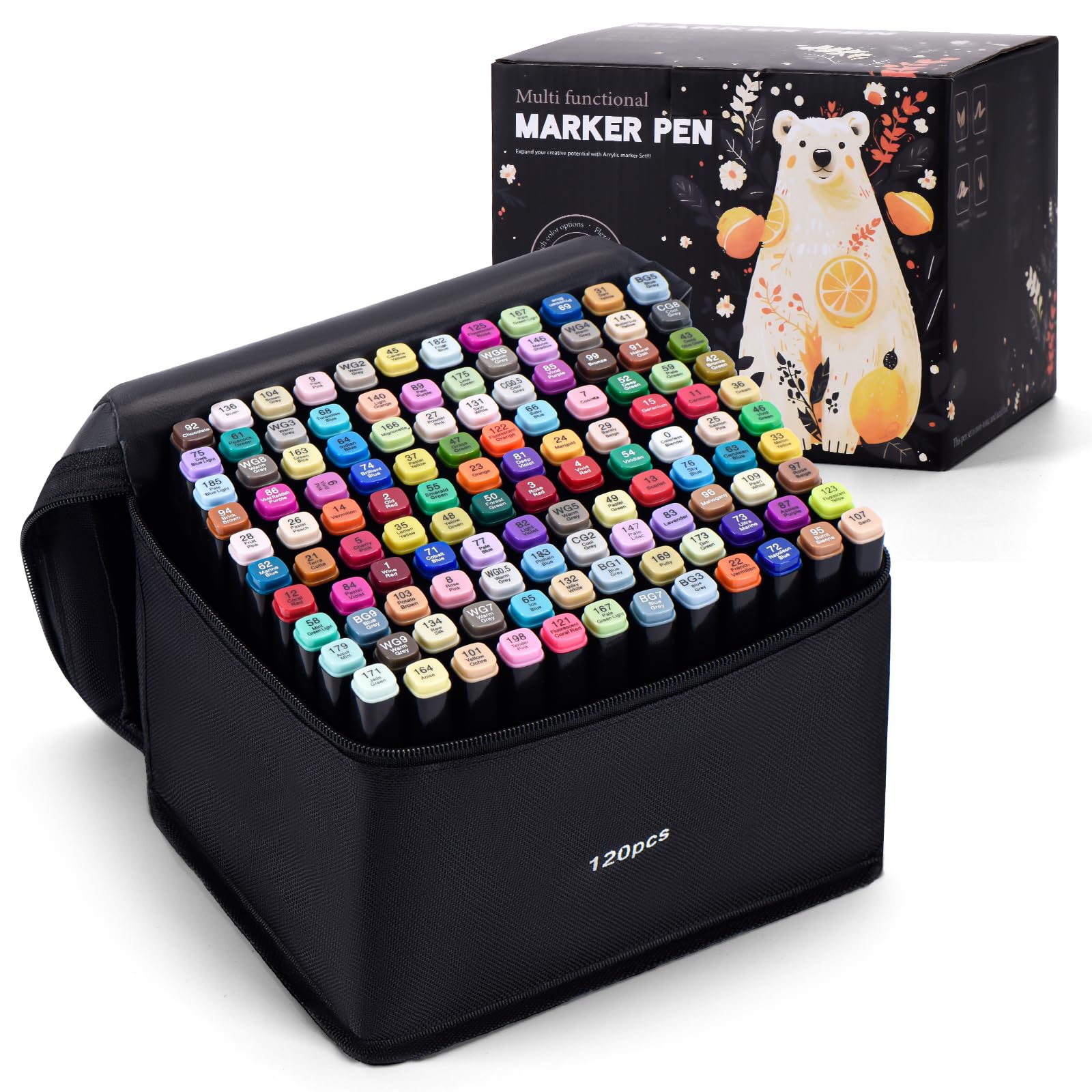 Amazon.com : CQGXMANN Art Marker Set, 120 Colors, Dual Tip