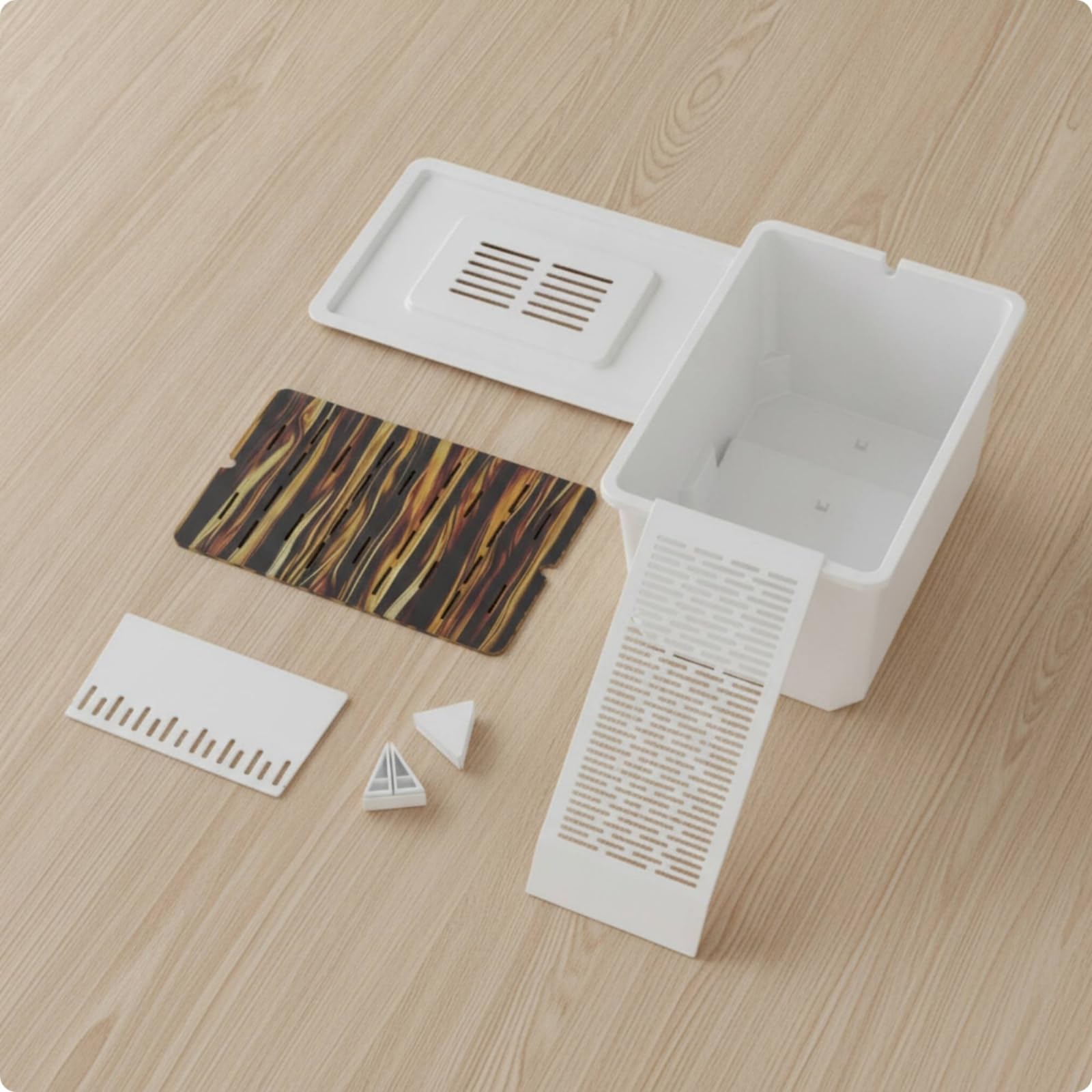 Hábitat Tortuga con Tapa Ventilada Terrario Acrílico con Plástico Impermeable