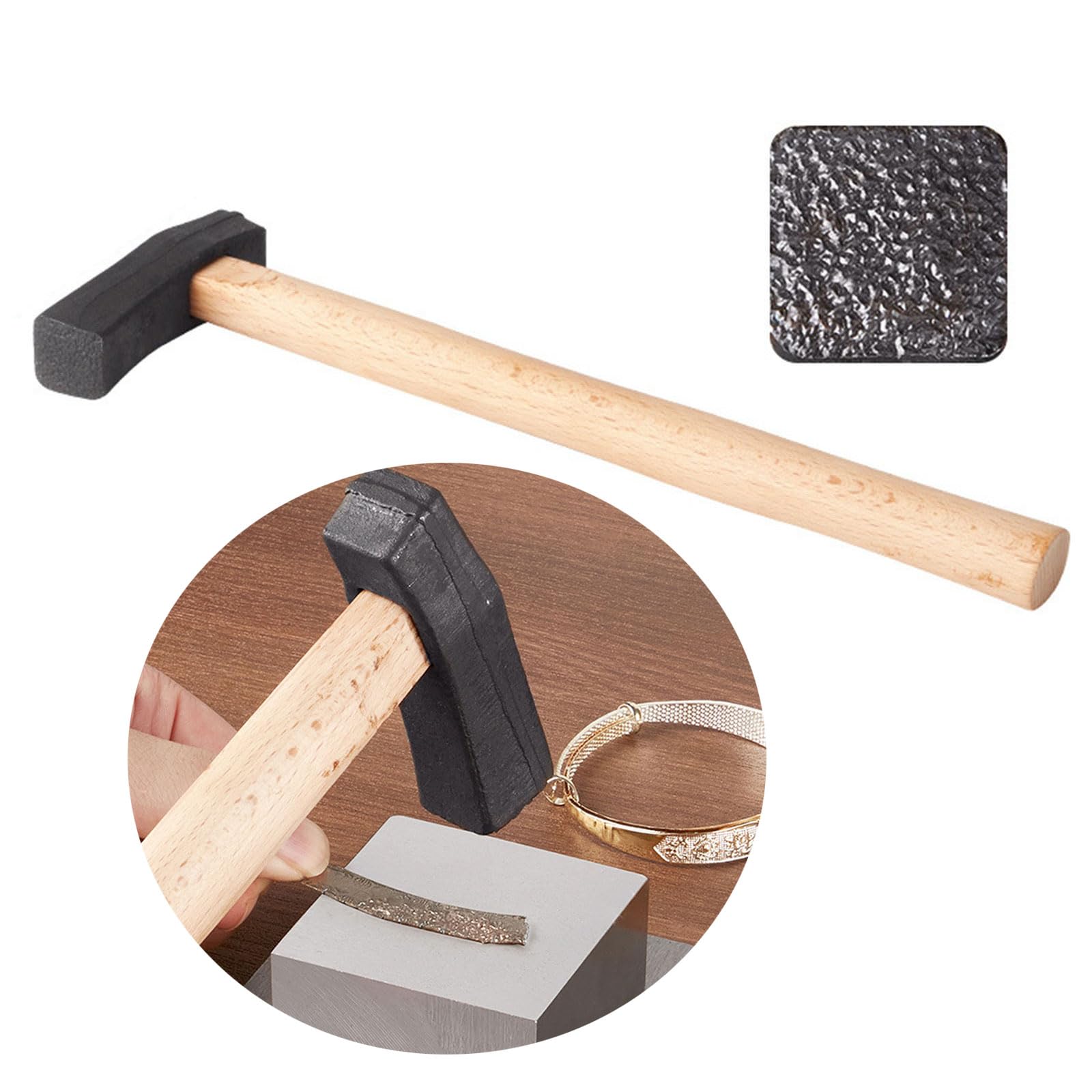 Martillo joyería texturizado para anillos pulseras metal
