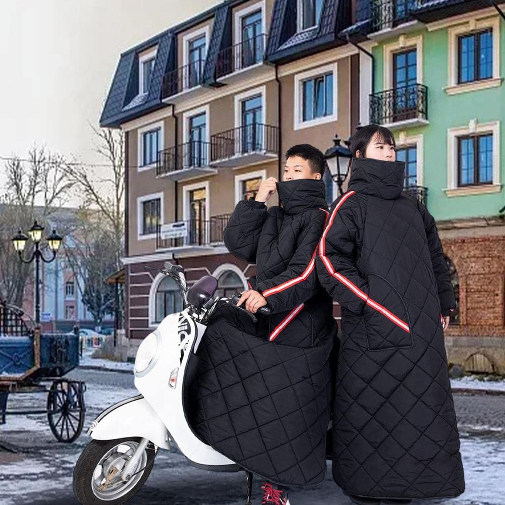 Générique Tablier Scooter, Couvre Jambe Scooter Winter Turnproof Moto Tablier Cour de Cyclisme Couette Pare-Brise Gants Guidon Bein Chaud(XXL)